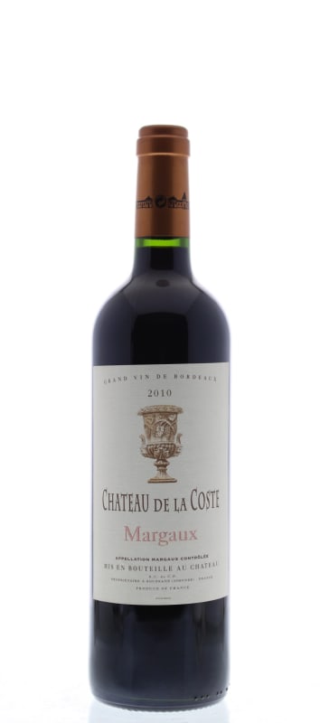 Chateau de la Coste Margaux 2010 Front Bottle Shot