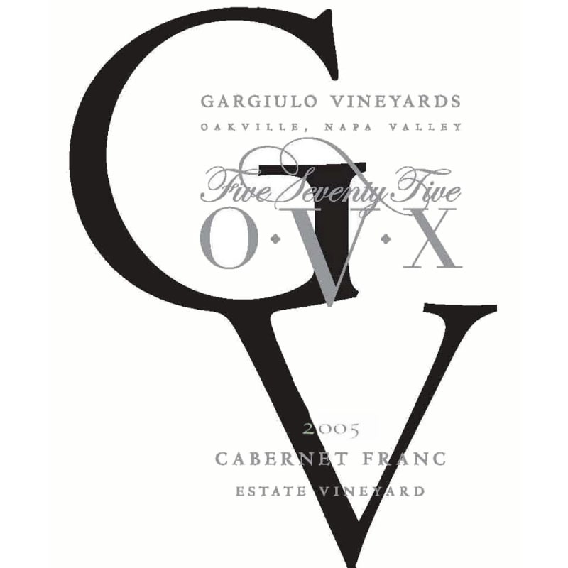 Gargiulo Vineyards 575 OVX Cabernet Franc (1.5 Liter Magnum) 2005 Front Label