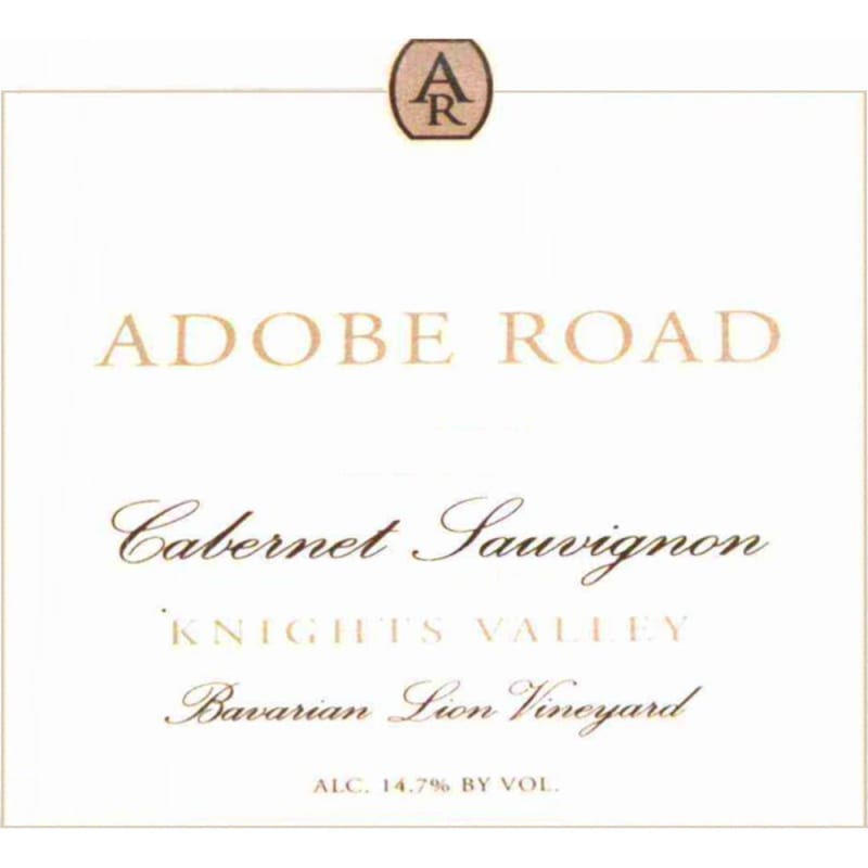 Adobe Road Bavarian Lion Vineyard Cabernet Sauvignon 2008 Front Label