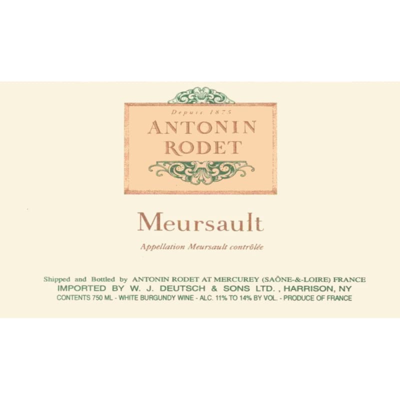 Antonin Rodet Meursault 1998 Front Label