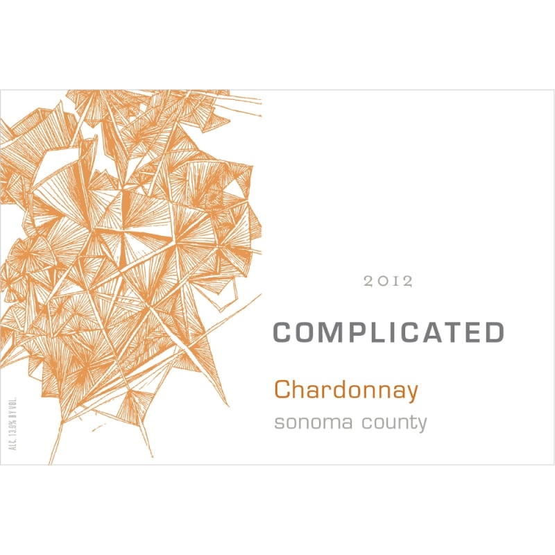 Complicated Chardonnay 2012 Front Label