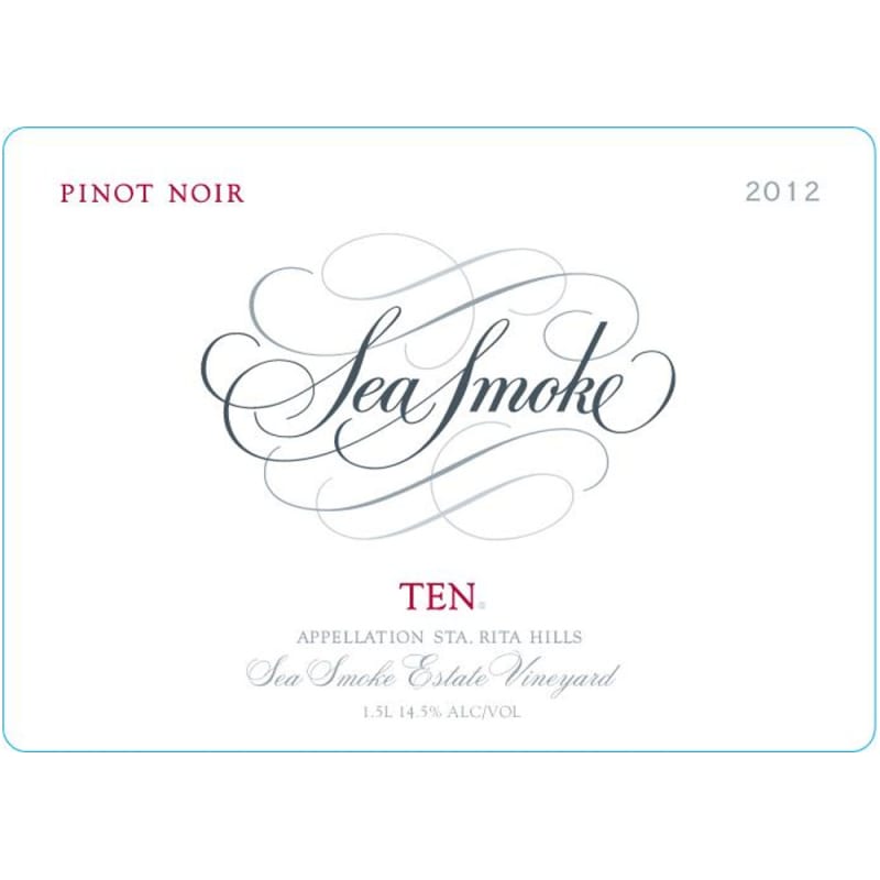 Sea Smoke Cellars Ten Pinot Noir 2012 Front Label