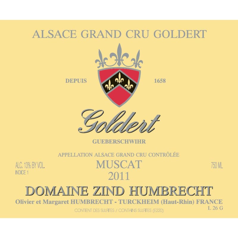 Zind-Humbrecht Muscat Goldert 2011 Front Label