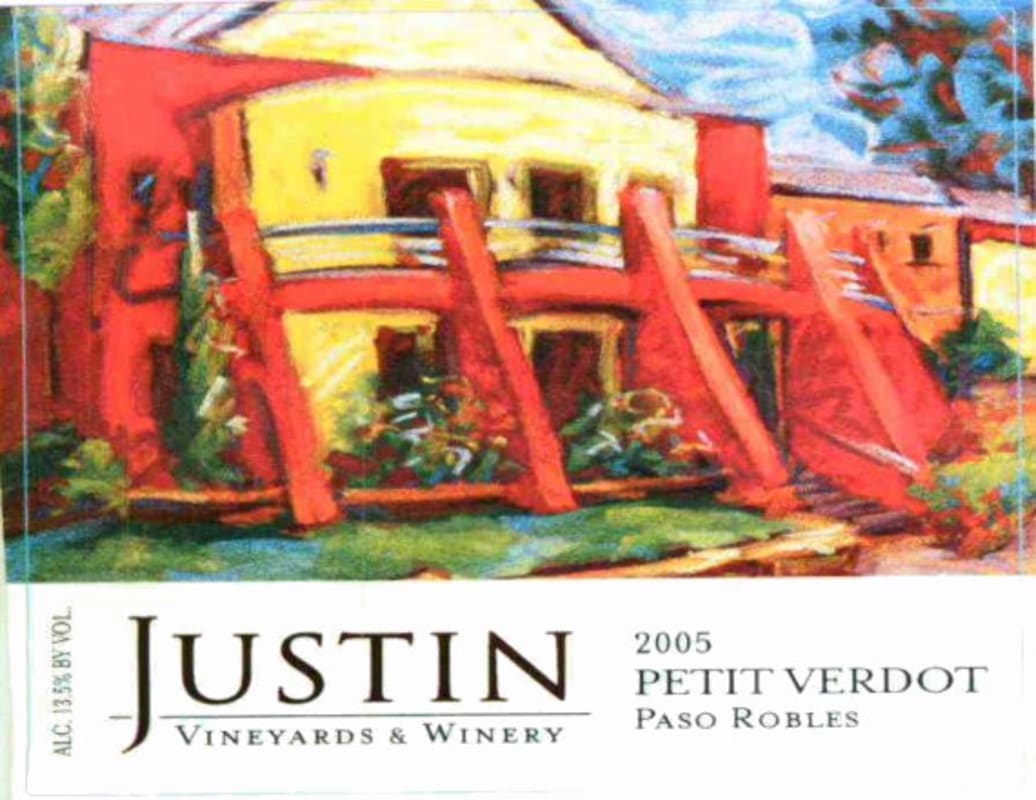 Justin Petit Verdot 2005 Front Label