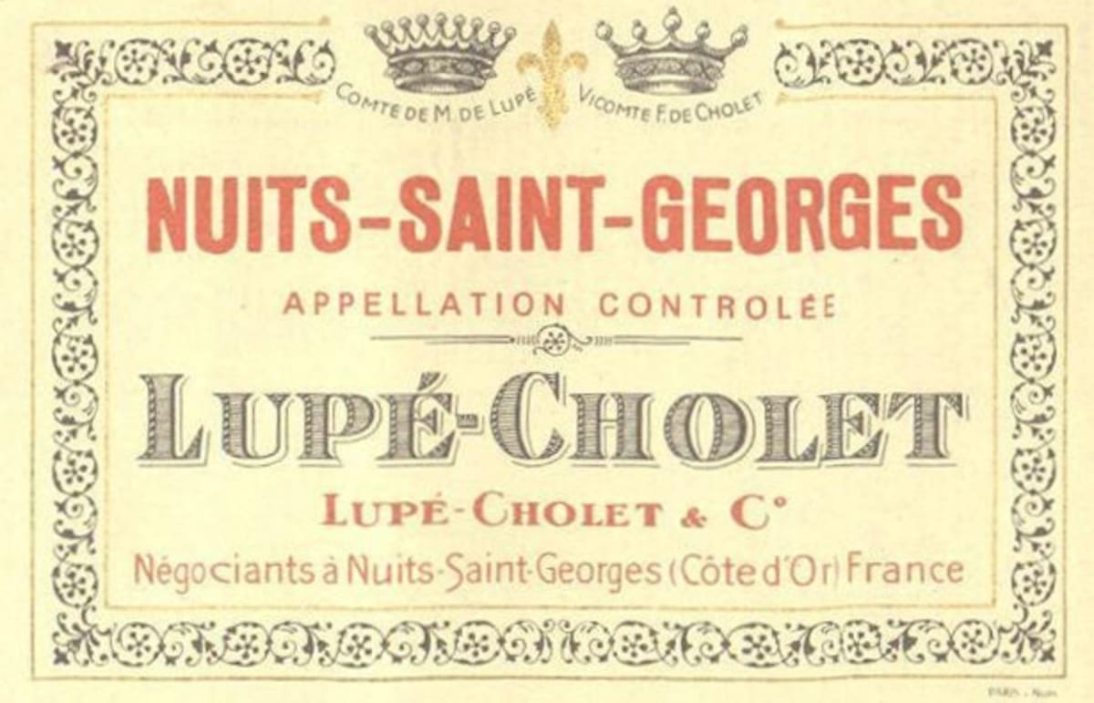 Lupe-Cholet Nuits-Saint-Georges 1983 Front Label