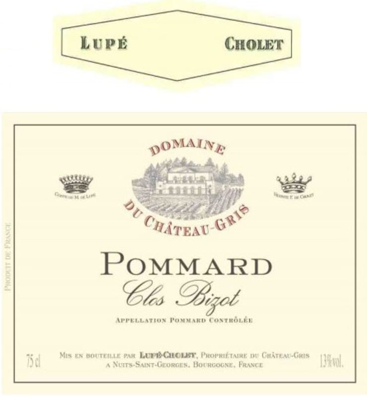 Lupe-Cholet Pommard Clos Bizot 2010 Front Label