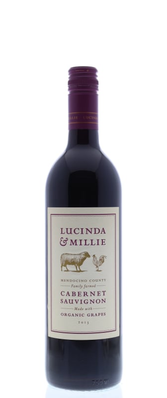 Lucinda & Millie Organic Cabernet Sauvignon 2013 Front Bottle Shot