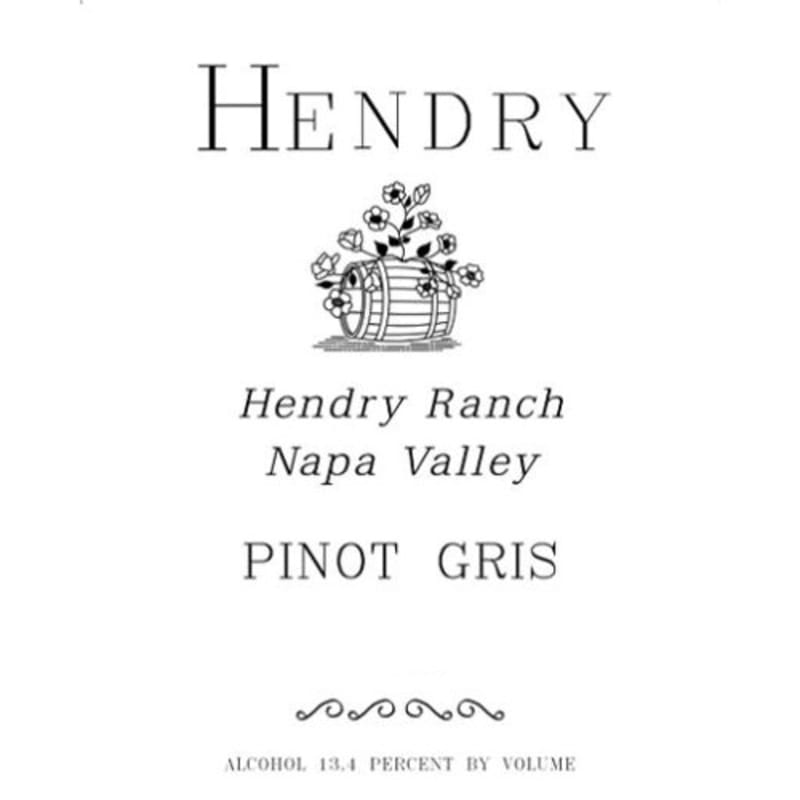 Hendry Pinot Gris 2013 Front Label