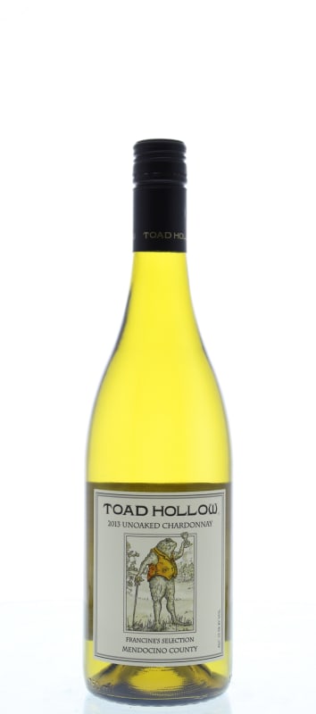 Toad Hollow Francine's Selection Unoaked Chardonnay 2013 Front Bottle Shot