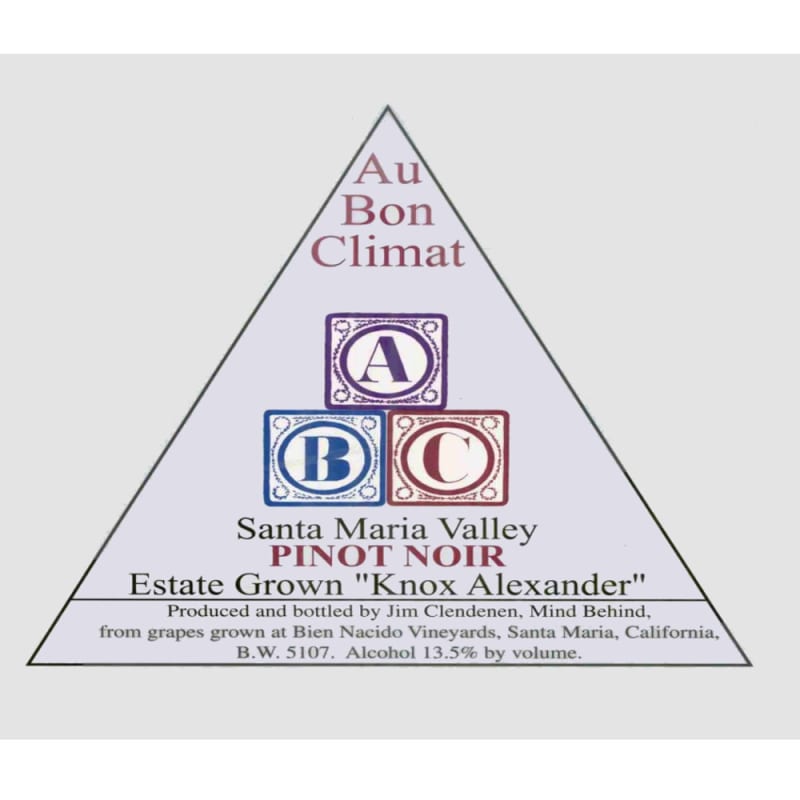Au Bon Climat Knox Alexander Pinot Noir 2010 Front Label