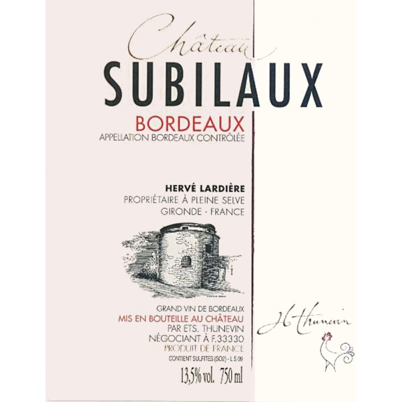 Chateau Subilaux 2011 Front Label