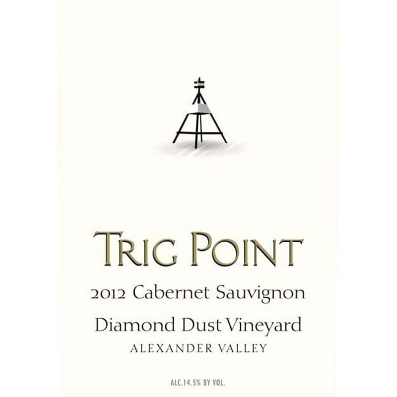 Trig Point Diamond Dust Vineyard Cabernet Sauvignon 2012 Front Label