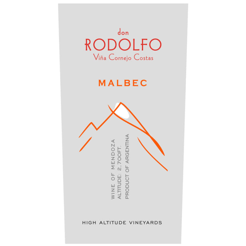 Don Rodolfo Malbec 2013 Front Label