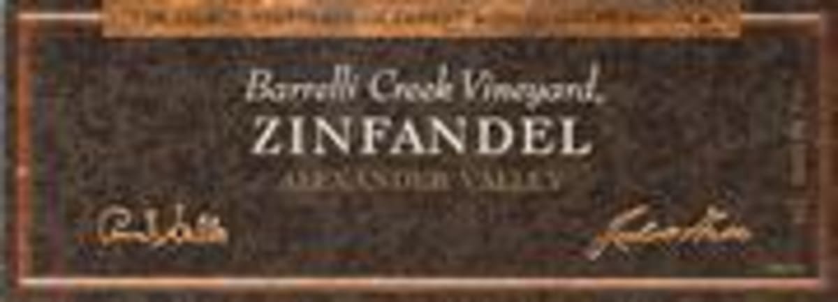 Gallo of Sonoma Barrelli Creek Zinfandel 1997 Front Label