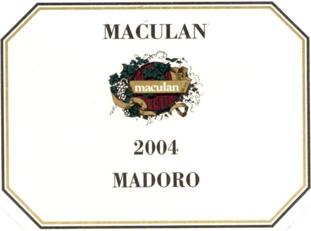 Maculan Madoro Vino Dolce 2004 Front Label