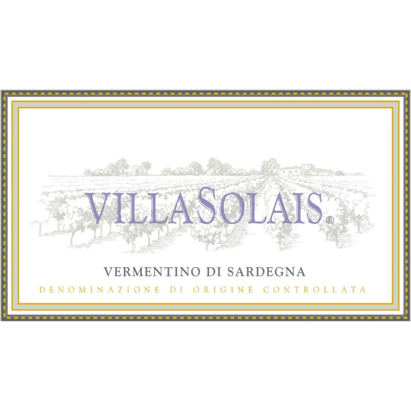 Santadi Vermentino Villa Solais 2013 Front Label