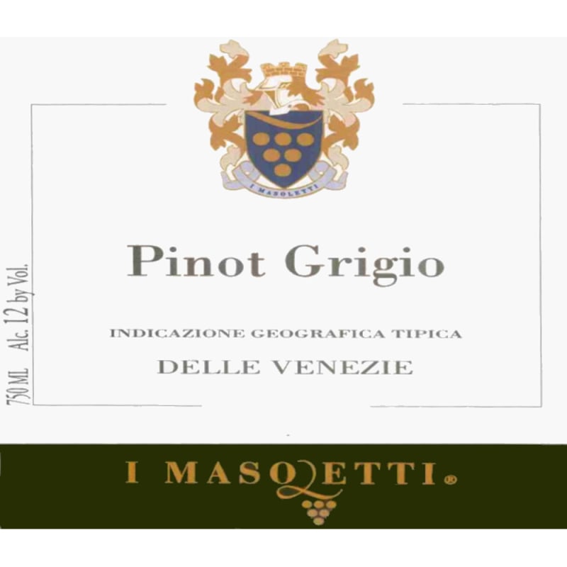Masoletti Pinot Grigio 2012 Front Label