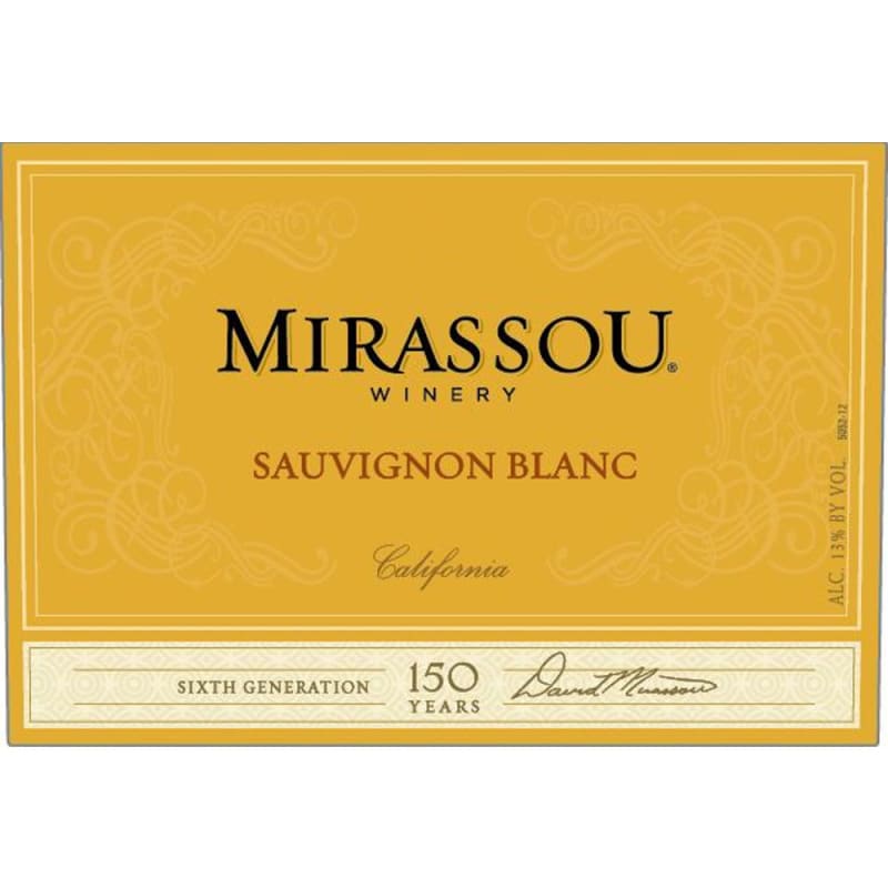 Mirassou Sauvignon Blanc 2013 Front Label
