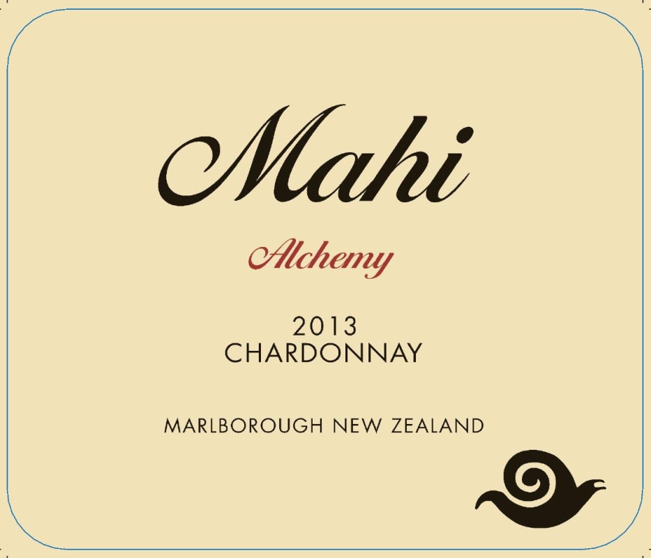 Mahi Alchemy Chardonnay 2013 Front Label