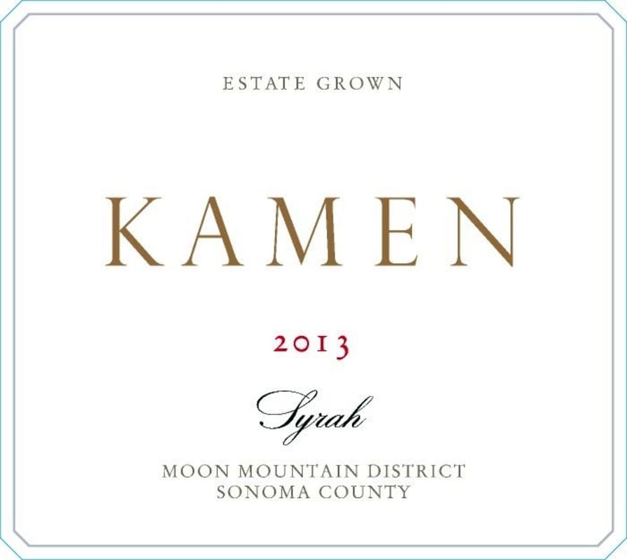 Kamen Estate Syrah 2013 Front Label