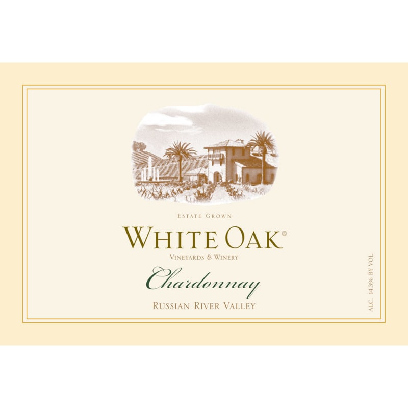 White Oak Chardonnay 2012 Front Label