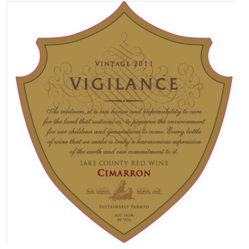 Vigilance Cimarron 2011 Front Label