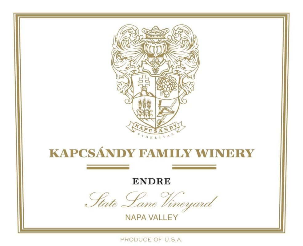 Kapcsandy Family Winery Endre 2011 Front Label