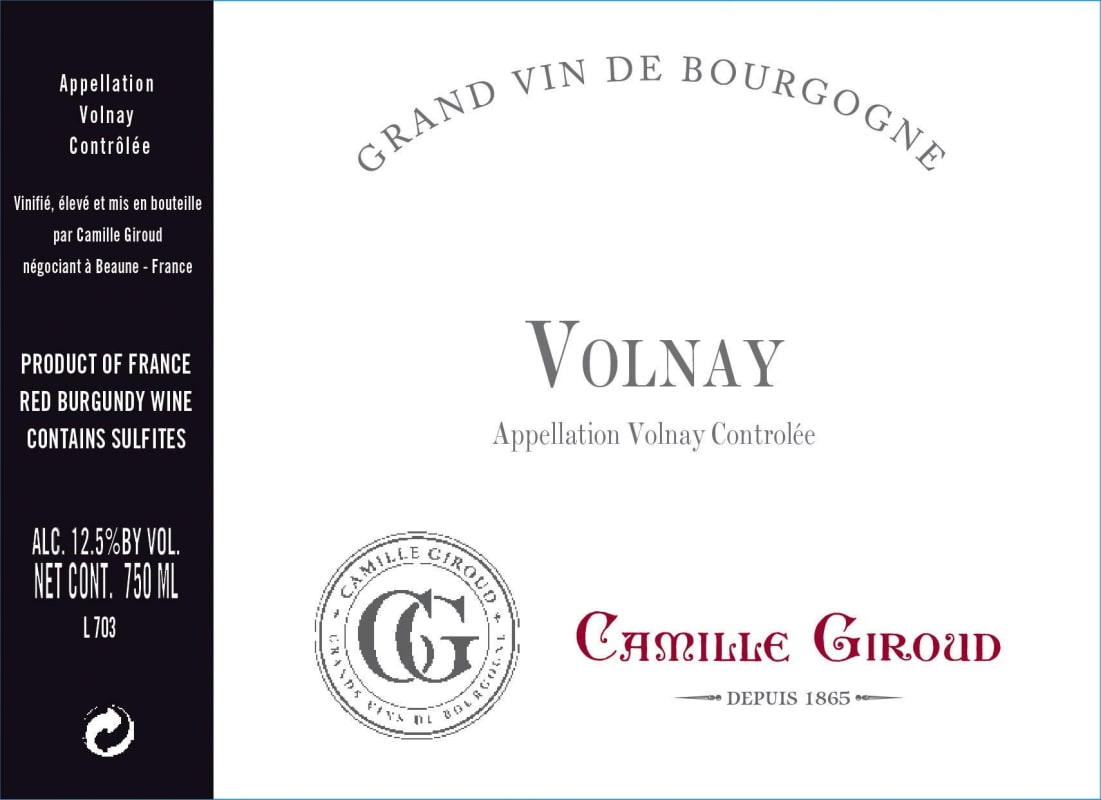 Camille Giroud Volnay Rouge 2011 Front Label