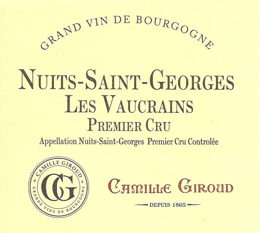 Camille Giroud Nuits Saint Georges Les Vaucrains 2009 Front Label