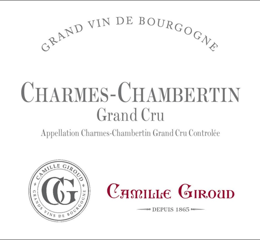 Camille Giroud Charmes Chambertin Grand Cru 2013 Front Label