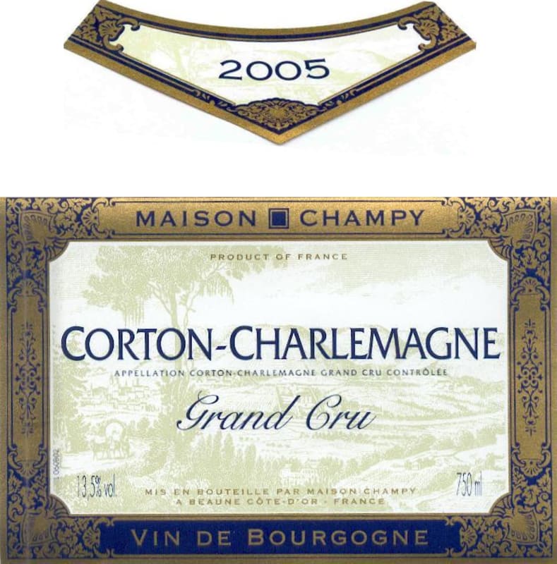 Maison Champy Corton-Charlemagne Grand Cru 2005 Front Label
