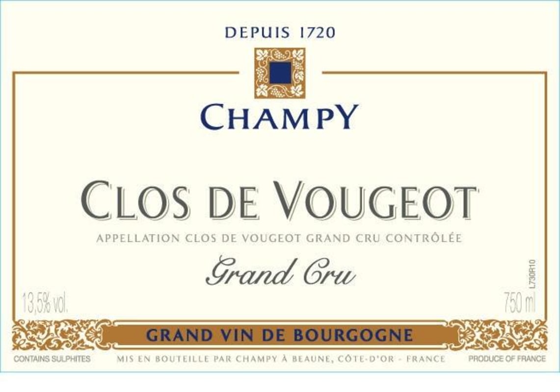 Maison Champy Clos De Vougeot Grand Cru 2010 Front Label