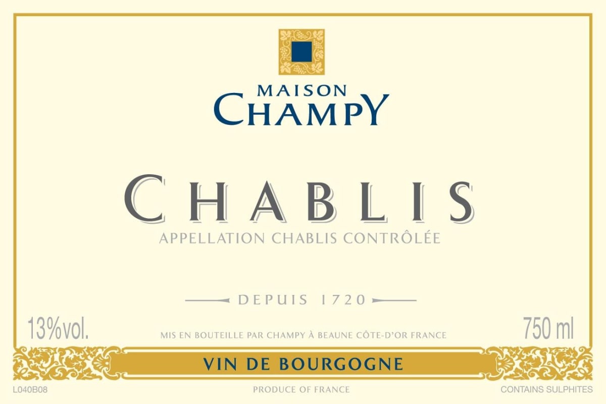 Maison Champy Chablis 2014 Front Label