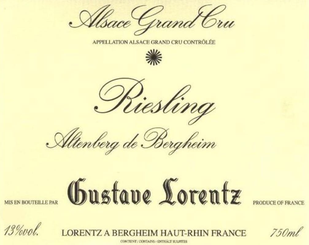Gustave Lorentz Altenberg de Bergheim Riesling Grand Cru 2009 Front Label