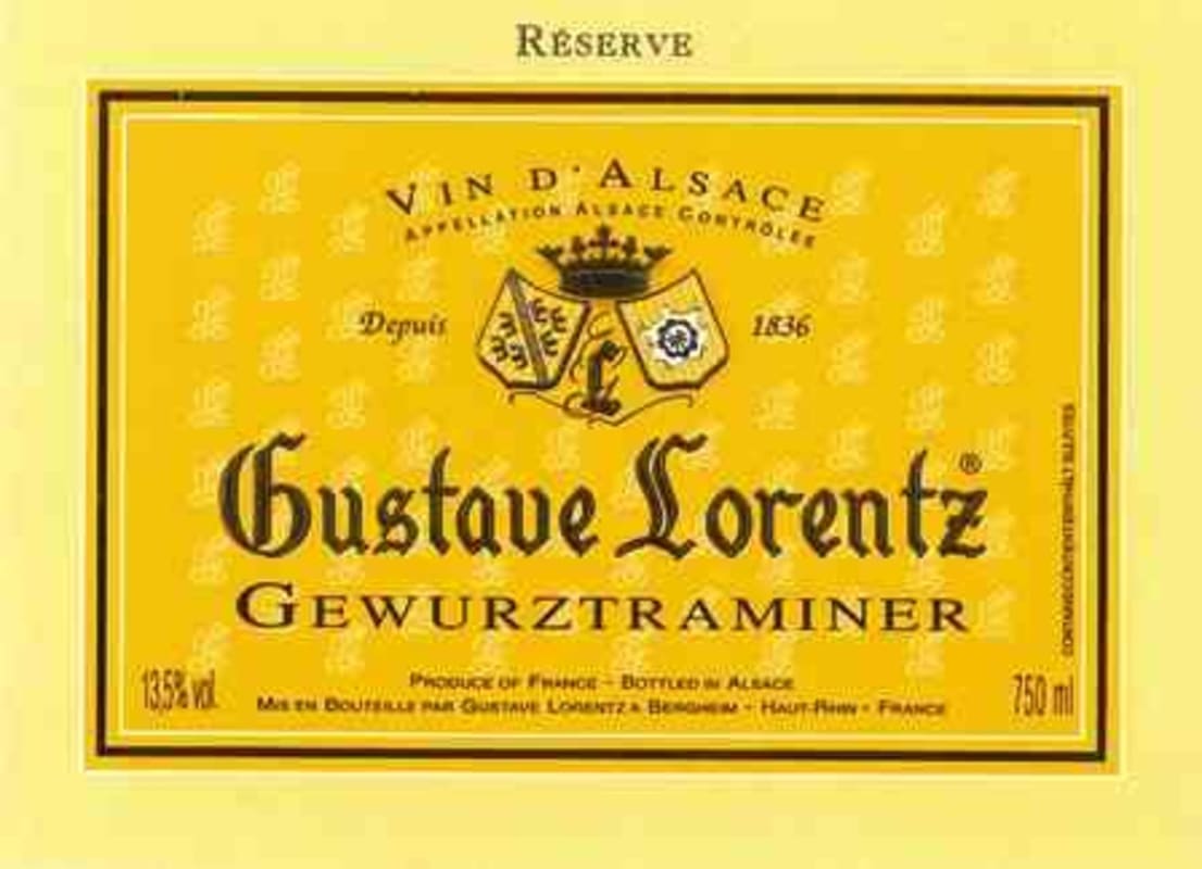 Gustave Lorentz Reserve Gewurztraminer 2014 Front Label