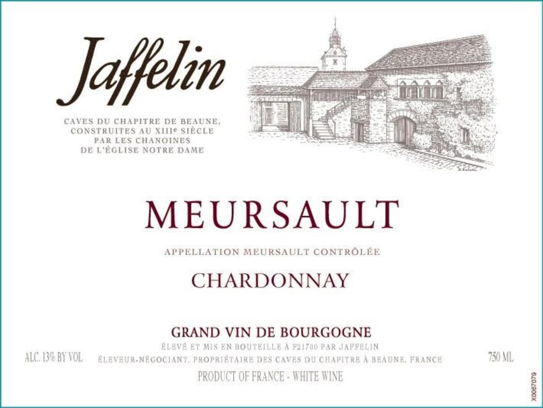 Jaffelin Meursault 2009 Front Label