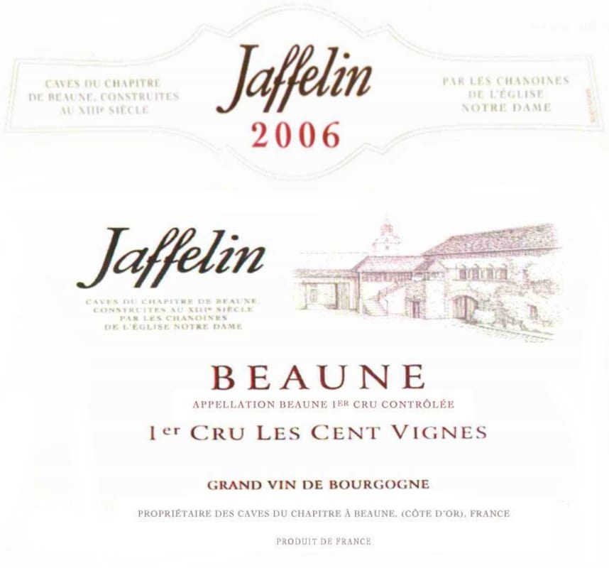 Jaffelin Beaune Les Cent Vignes Premier Cru 2006 Front Label