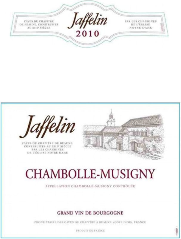 Jaffelin Chambolle-Musigny 2010 Front Label