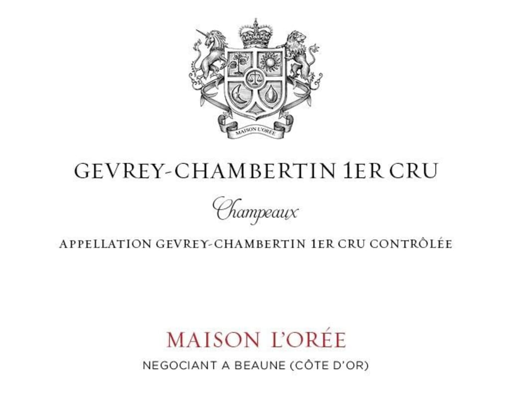 Maison L'Oree Gevrey-Chambertin Champeaux Premier Cru 2010 Front Label