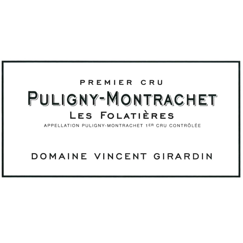 Vincent Girardin Puligny-Montrachet Les Folatieres Premier Cru 2012 Front Label