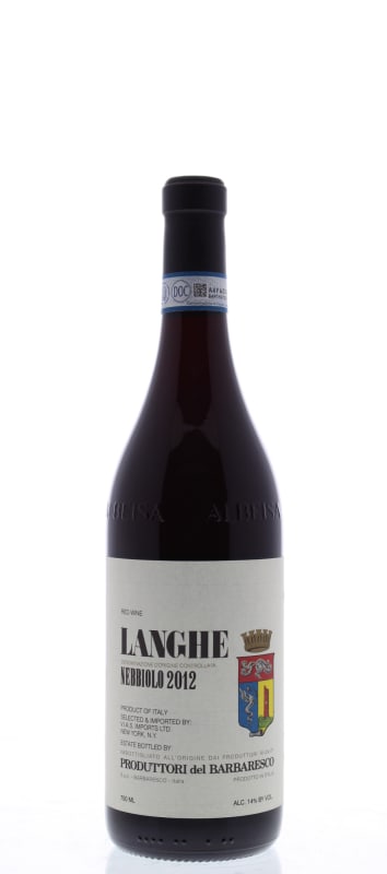 Produttori del Barbaresco Langhe Nebbiolo 2012 Front Bottle Shot