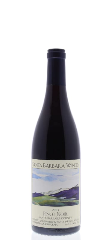 Santa Barbara Winery Santa Barbara Pinot Noir 2013 Front Bottle Shot
