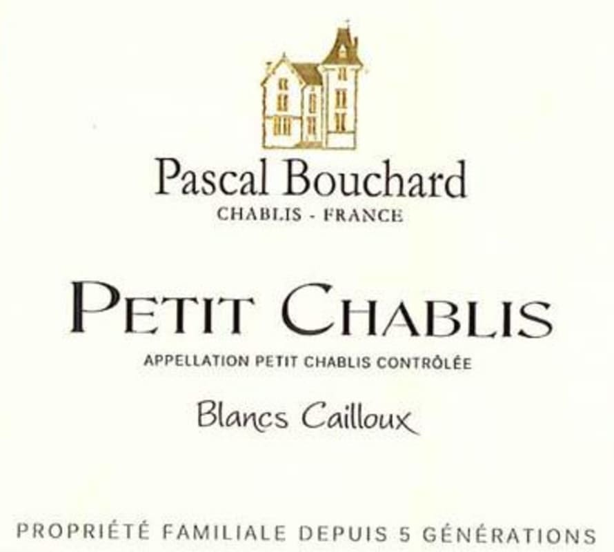 Pascal Bouchard Blancs Cailloux Petit Chablis 2015 Front Label