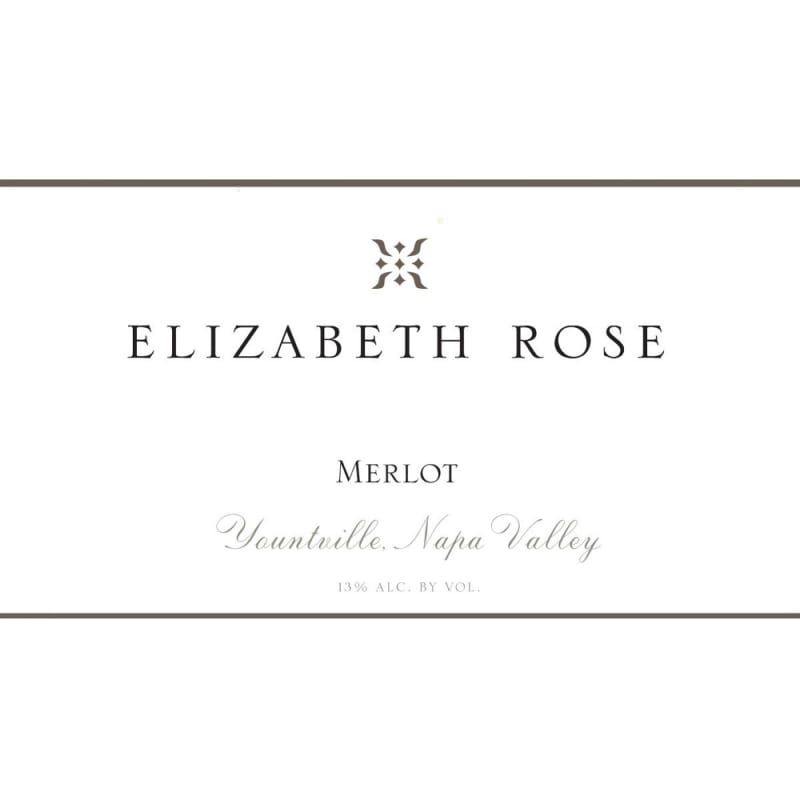 Elizabeth Rose Merlot 2012 Front Label