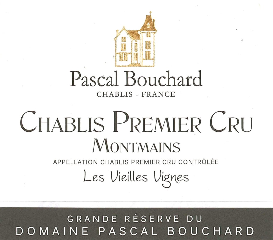 Pascal Bouchard Chablis Montmains Premier Cru Les Vieilles Vignes 2012 Front Label