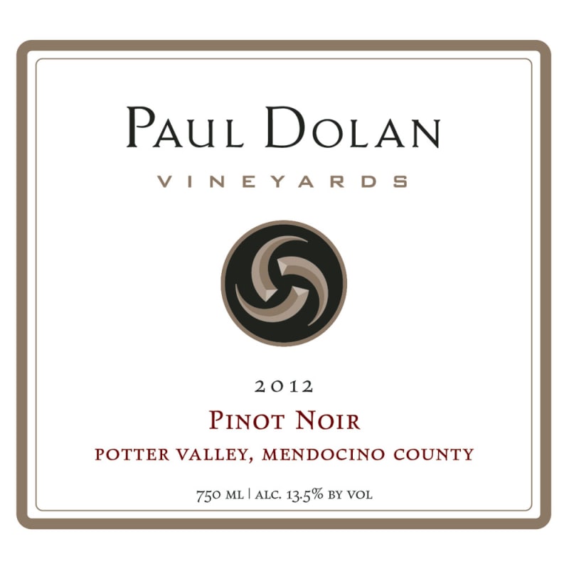 Paul Dolan Vineyards Organic Pinot Noir 2012 Front Label