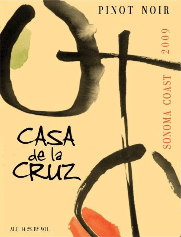 Keller Estate Casa de la Cruz Pinot Noir 2009 Front Label