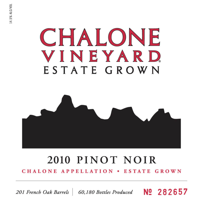 Chalone Estate Pinot Noir 2010 Front Label