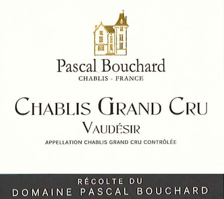 Pascal Bouchard Chablis Vaudesir Grand Cru 2010 Front Label