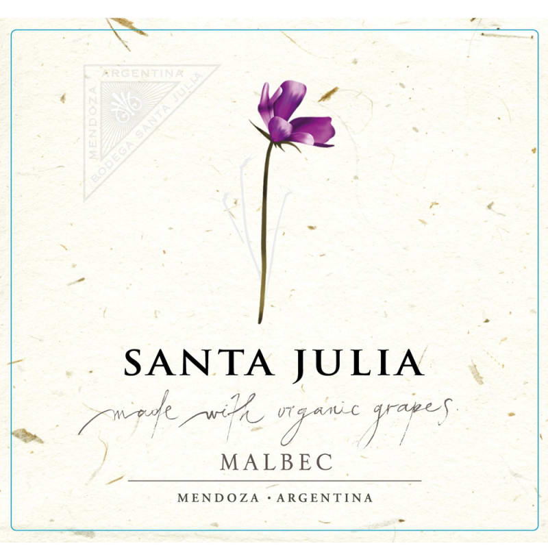 Santa Julia Organic Malbec 2014 Front Label